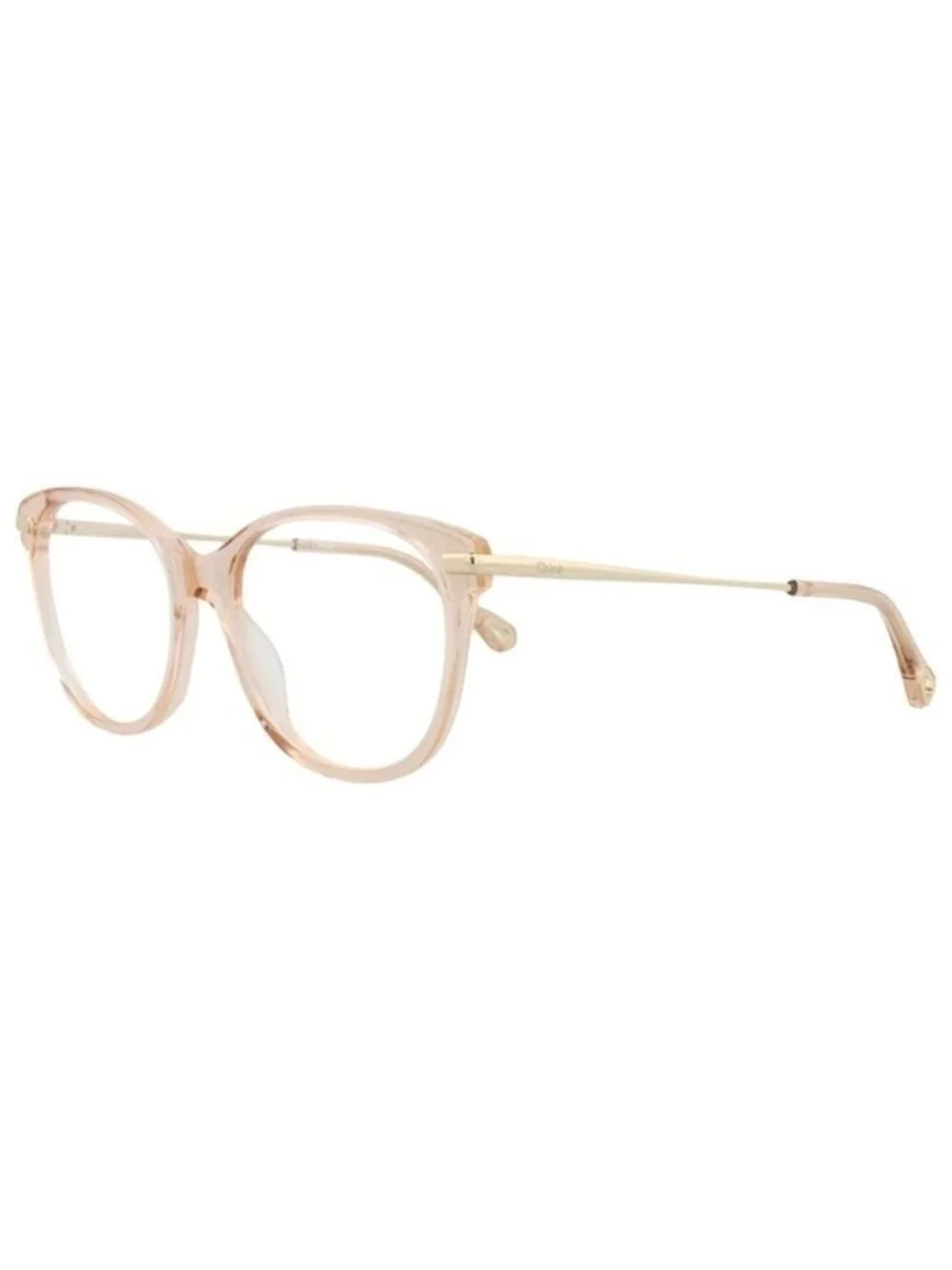 New Chloé Womens Cat Eye Pink Gold Transparent Fashion Designer Eyeglasses